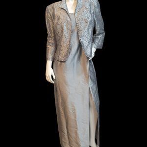 Cachet Silver 2 piece Dress